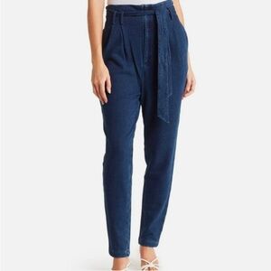 AG Adriano Goldschmeid Pentra Blue Paperbag Jogger Trouser High Rise Pant EUC 28